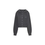 Knit Boxy Hoodie Grey