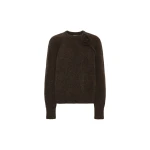 Knit Flower Jumper Dark Brown
