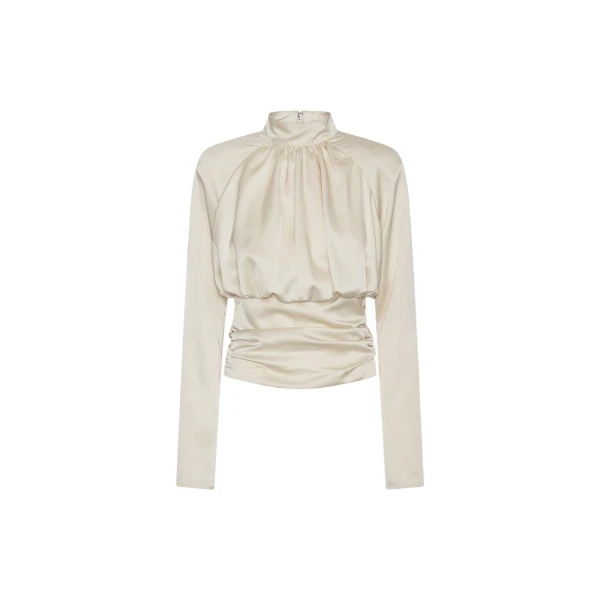 LS Ruched Top White