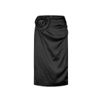 Midi Rose Skirt Black