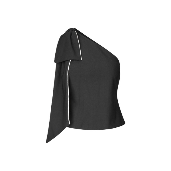 One Shoulder Bow Dress Black