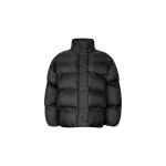 Peplum Puffer Jacket Black