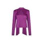Satin Drapey Back Top Dark Purple