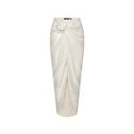 Sequins Knot Skirt White