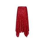 Sequins Midi Skirt Red