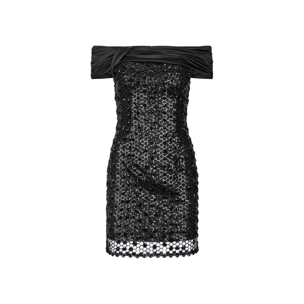 Sequins Mini Dress Black