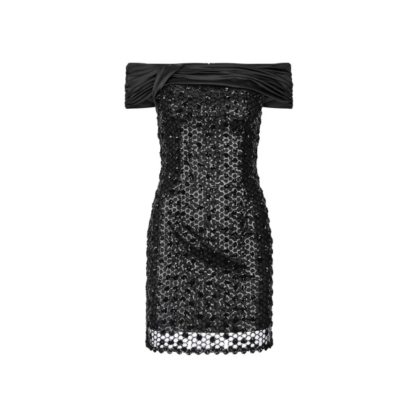 Sequins Mini Dress Black
