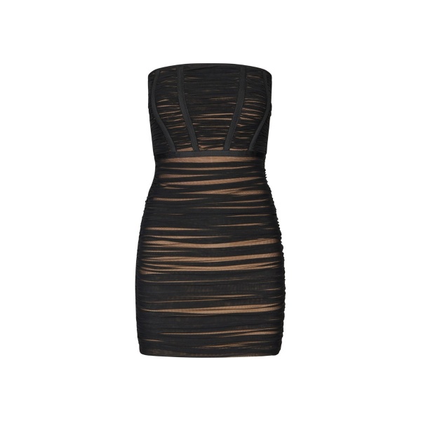 Two Layer Mini Dress Black