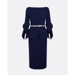 Safiyaa Alondra Azurite Blue Midi Dress