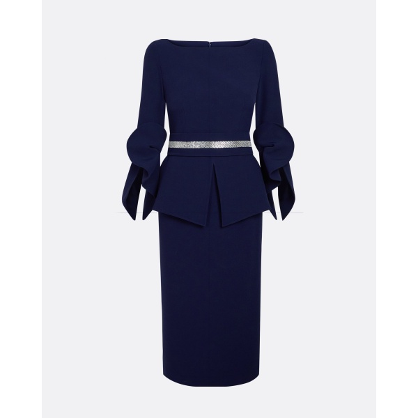 Safiyaa Alondra Azurite Blue Midi Dress