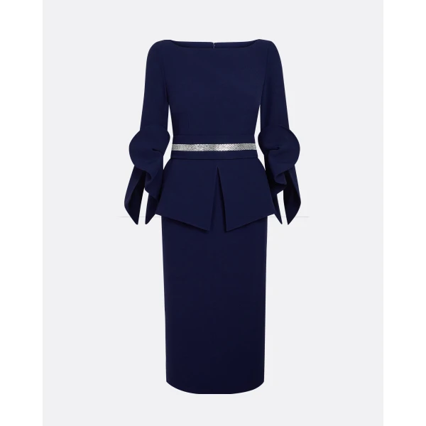 Safiyaa Alondra Azurite Blue Midi Dress