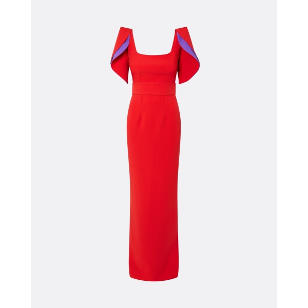 Safiyaa Dara Scarlet Red Long Dress