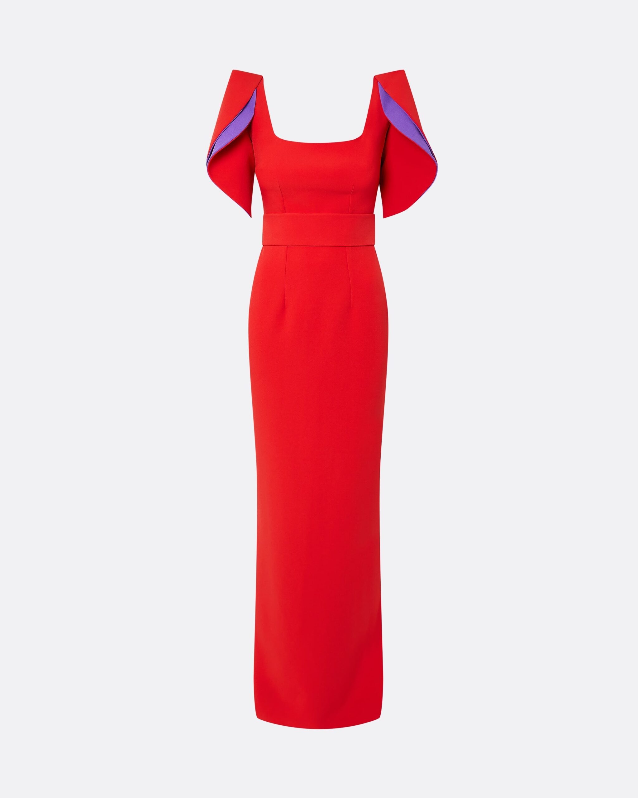 Safiyaa Dara Scarlet Red Long Dress - Dresses - Demi-Couture Evening Wear at Luxury Shoes Safiyaa Dara Scarlet Red Long Dress