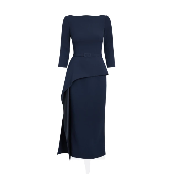 Estelle Midi Dress in Maritime Blue