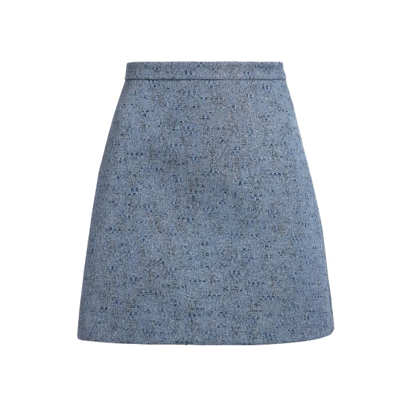 Estoria Mini Skirt in Denim Jacquard