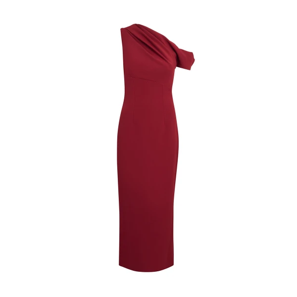 Fern Midi Dress in Rhubarb