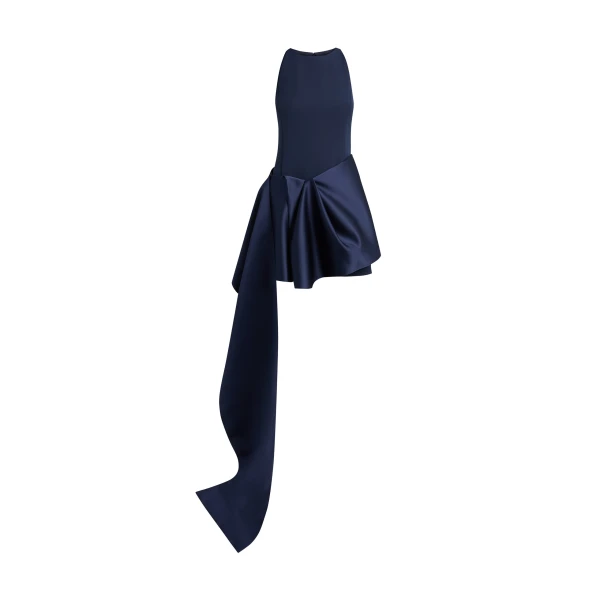Naya Short Dress with Ewa Belt in Maritime Blue