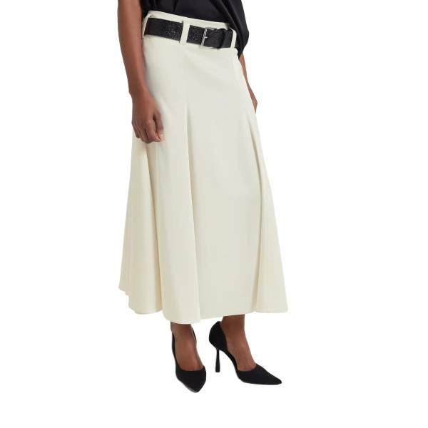 Safiyaa Sorbet with Coated Tweed Belt Skirts