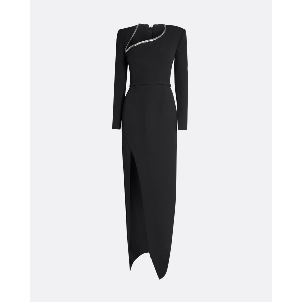 Safiyaa Ottavia Black Long Dress