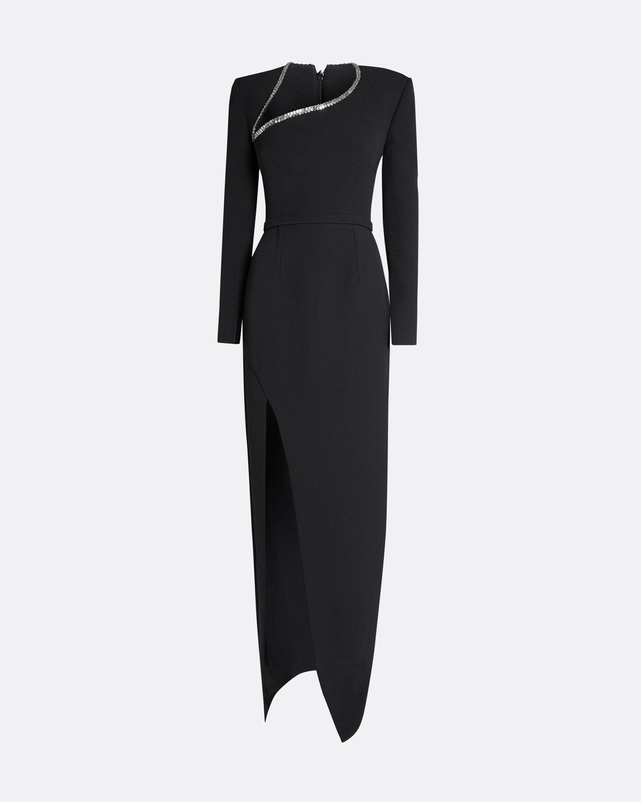 Safiyaa Ottavia Black Long Dress - Dresses - Demi-Couture Evening Wear at Luxury Shoes Safiyaa Ottavia Black Long Dress