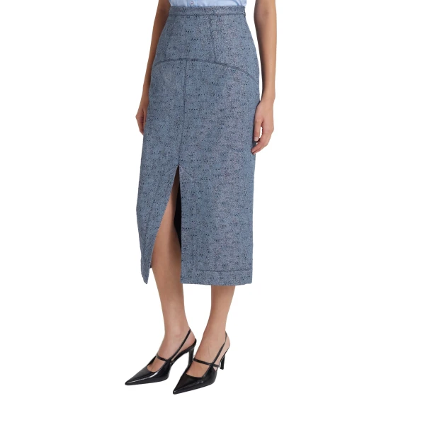 Safiyaa Denim Jacquard Skirts