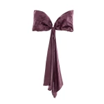 Saiid Kobeisy Bow Cape in Italian Plum, Style 59