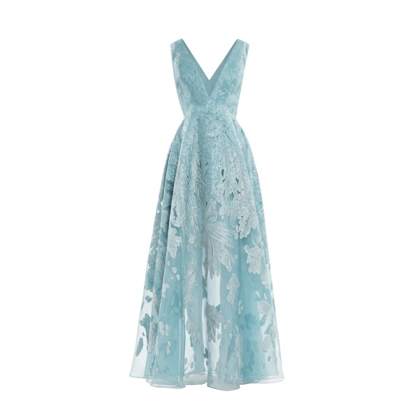 Saiid Kobeisy Brocade Dress in Antigua Sand