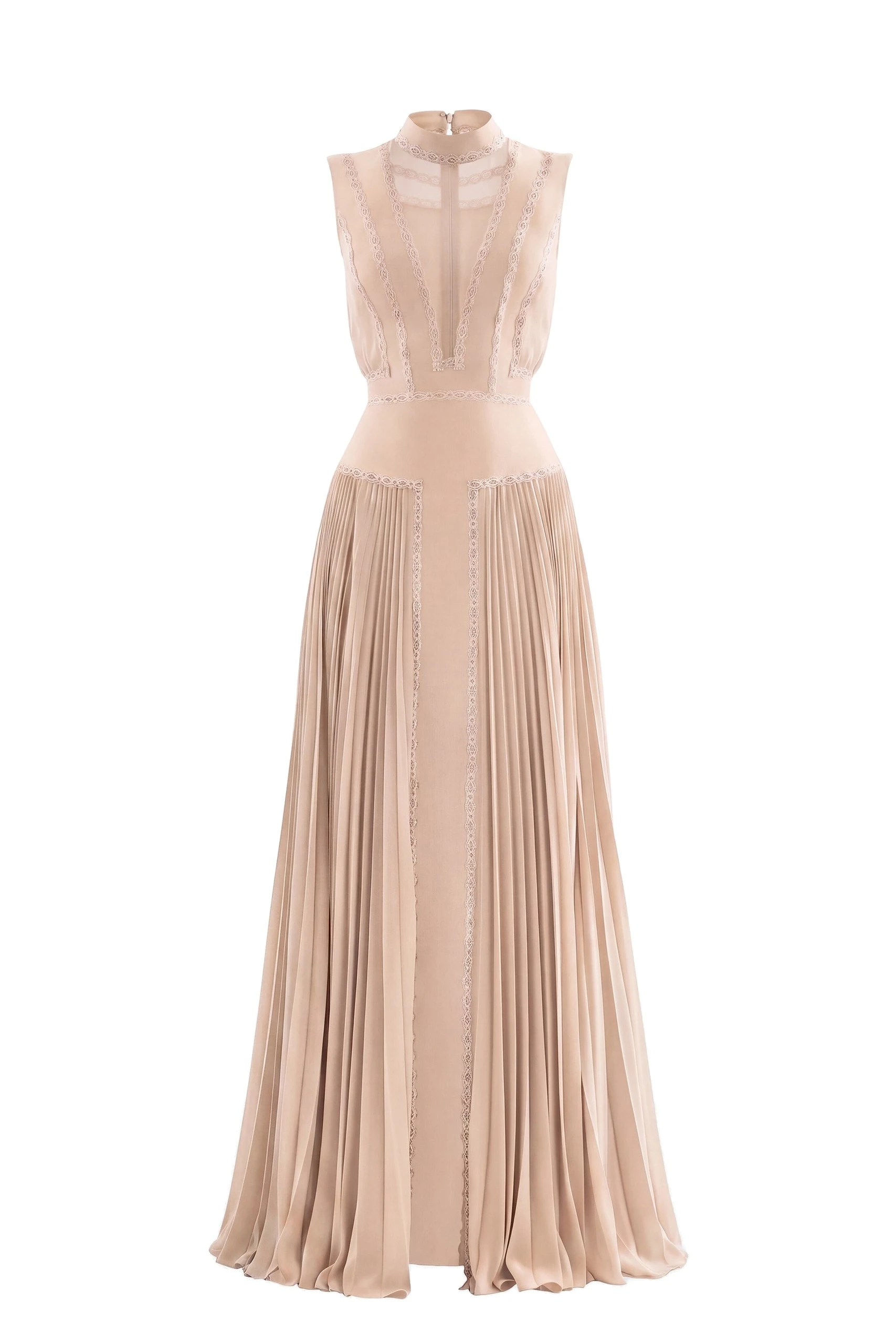 Saiid Kobeisy Crepe Georgette Dress in Skin | Dresses | Luxury Shoes Saiid Kobeisy Crepe Georgette Dress in Skin