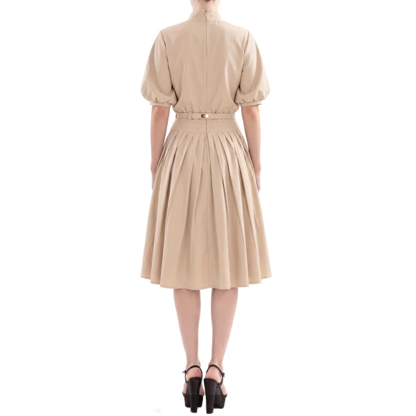 Saiid Kobeisy Crepe Short Dress in Skin, view 3