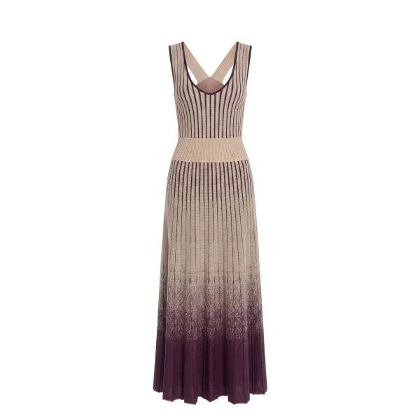 Saiid Kobeisy Degrade Knitwear Dress in Italian Plum