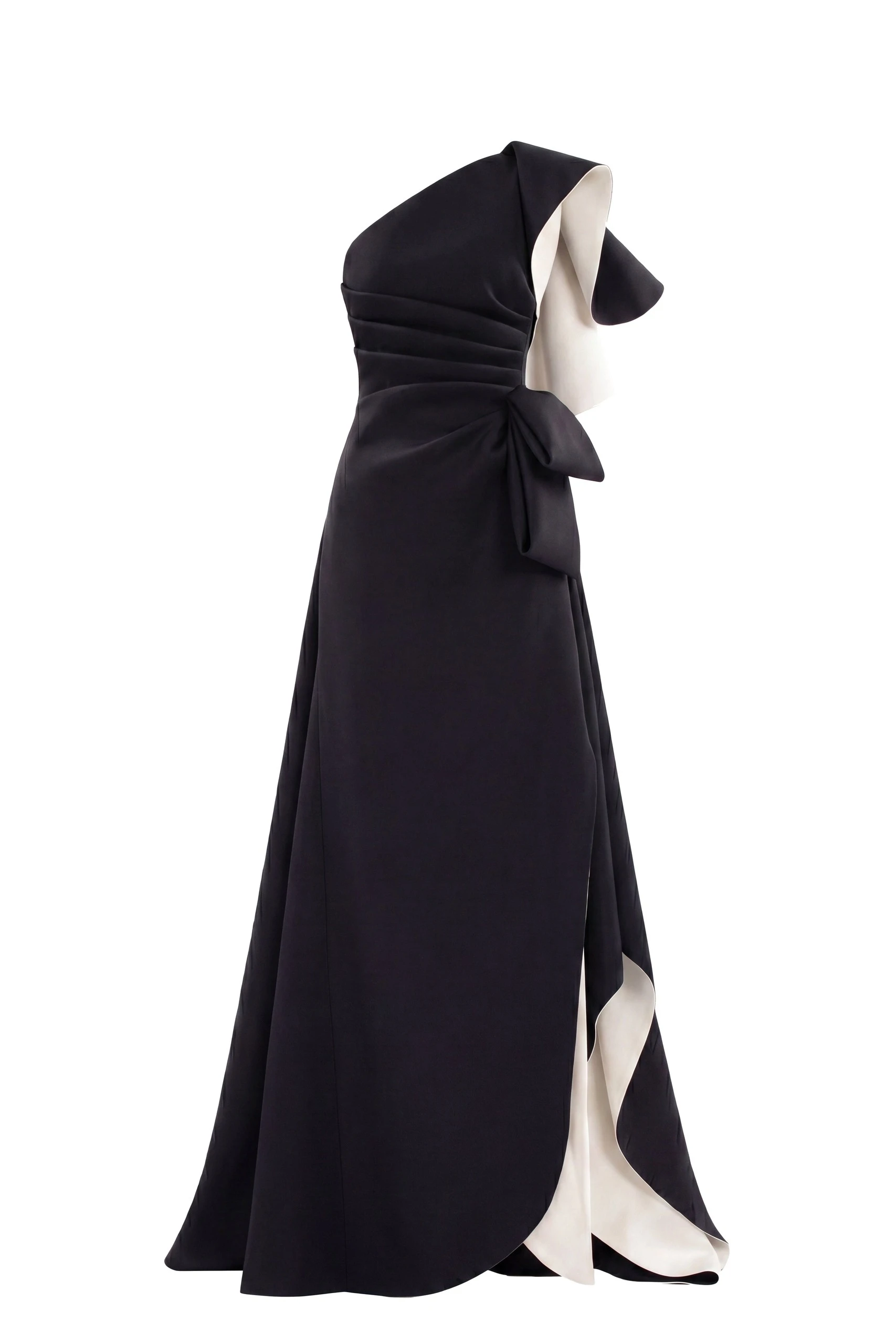 Saiid Kobeisy Double Faced Scuba Long Dress in Jet Black | Dresses | Luxury Shoes Saiid Kobeisy Double Faced Scuba Long Dress in Jet Black
