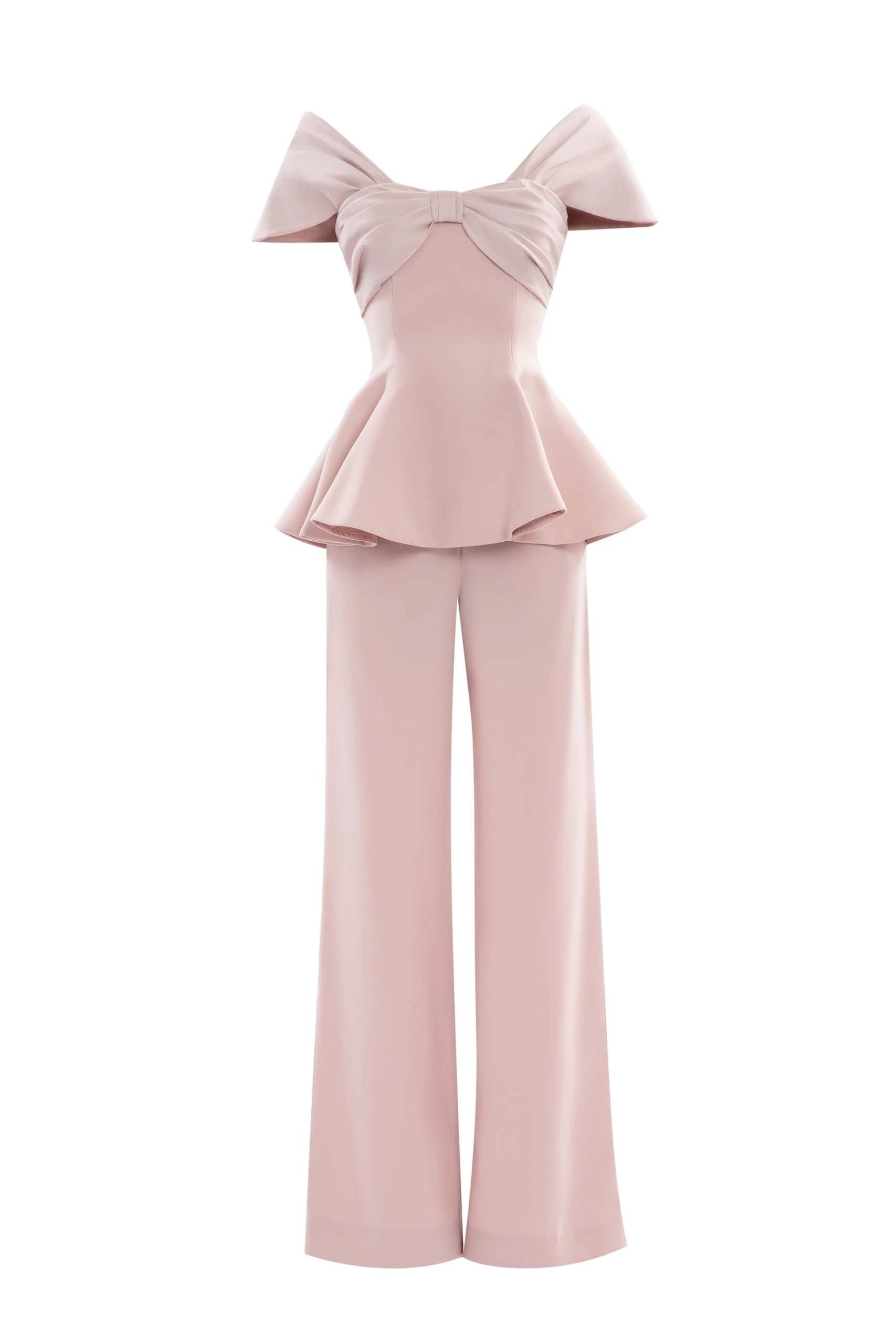 Saiid Kobeisy Draped Bow Set in Salsa Rosa | Tops | Luxury Shoes Saiid Kobeisy Draped Bow Set in Salsa Rosa