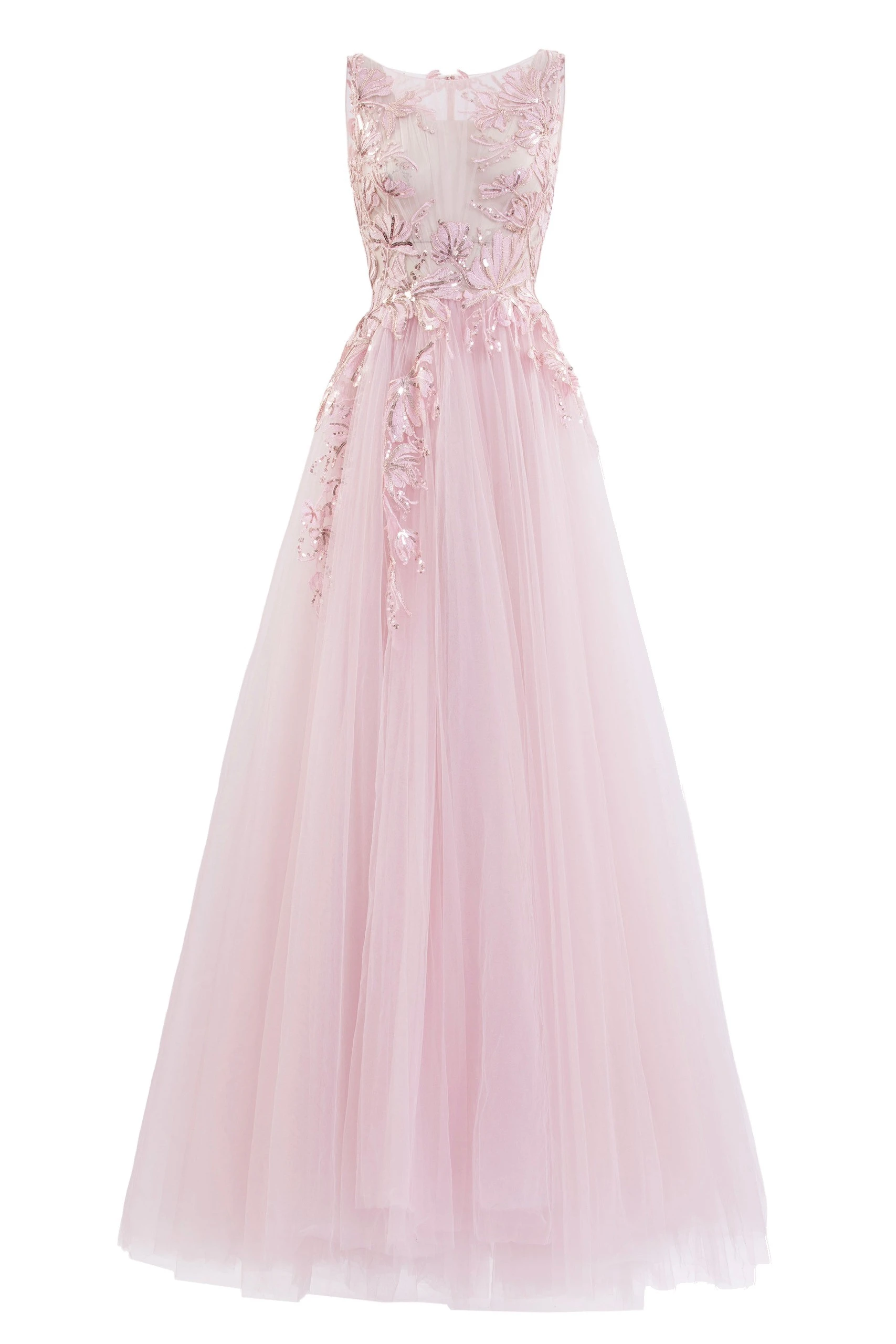 Saiid Kobeisy Embroidered Gathered Tulle Dress in Salsa Rosa | Dresses | Luxury Shoes Saiid Kobeisy Embroidered Gathered Tulle Dress in Salsa Rosa