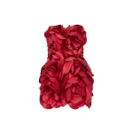 Saiid Kobeisy Floral Mini Dress in Space Cherry