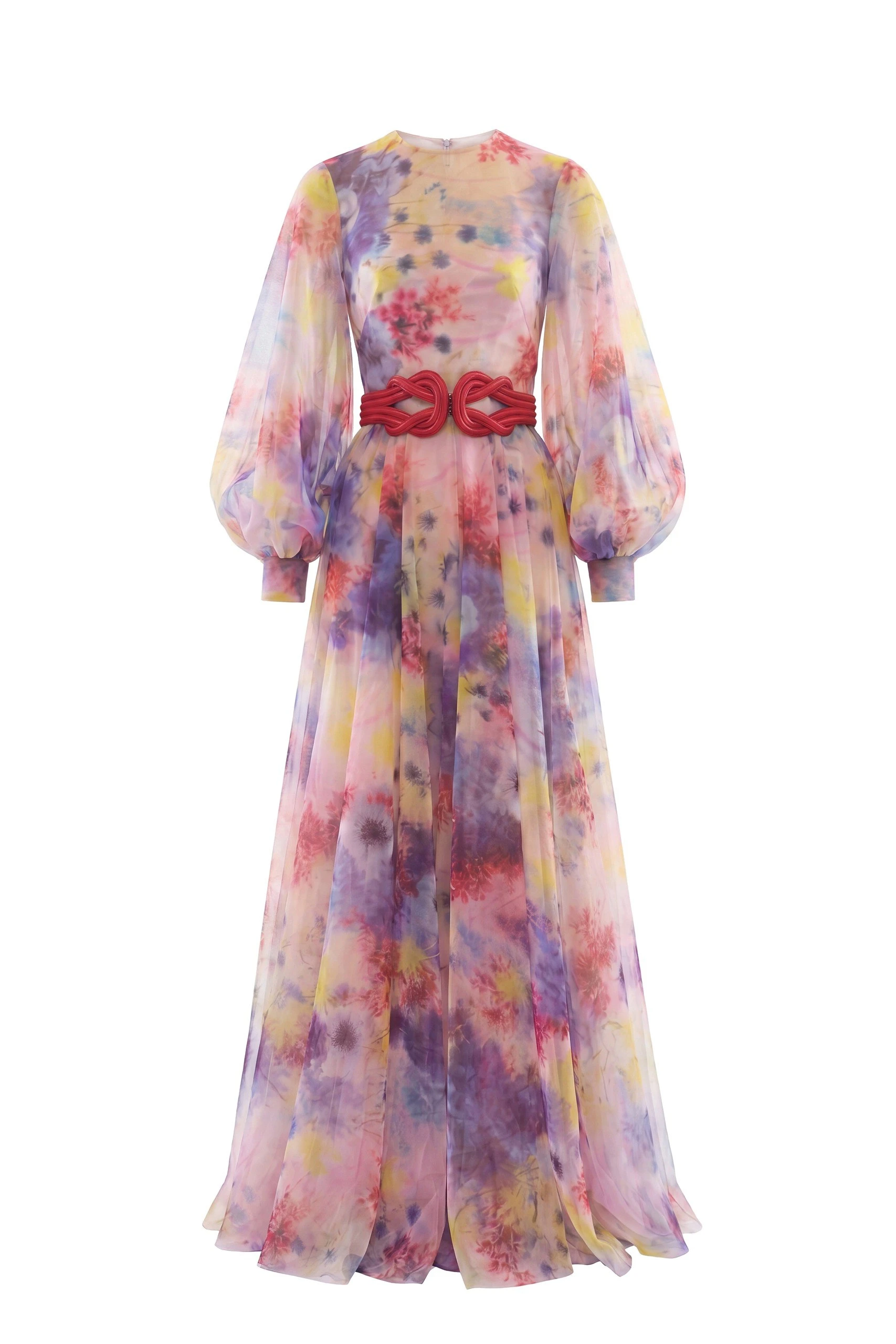 Saiid Kobeisy Floral Printed Long Dress in Heavenly Pink | Dresses | Luxury Shoes Saiid Kobeisy Floral Printed Long Dress in Heavenly Pink
