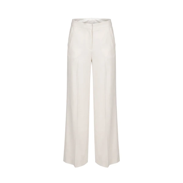 Floral Tailored Pants in Off White