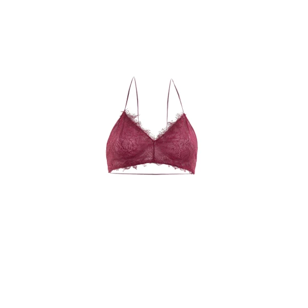 Saiid Kobeisy Lace Bra in Italian Plum, view 2