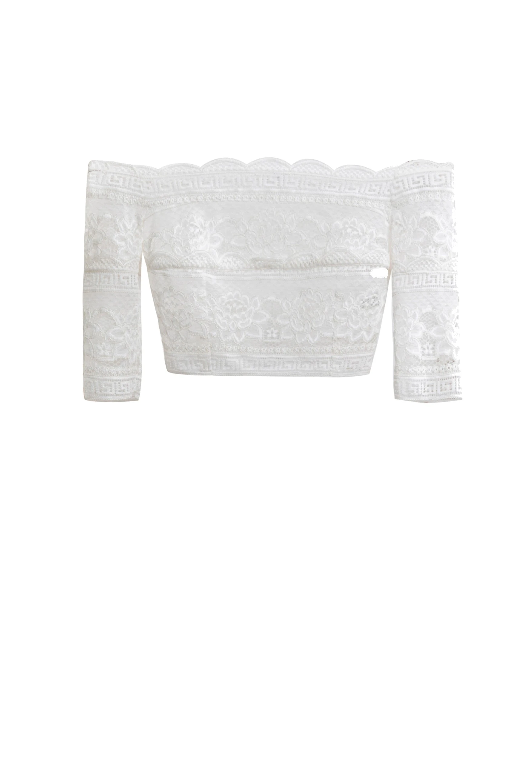 Saiid Kobeisy Lace Top with Ruffled Skirt in Off White | Dresses | Luxury Shoes Saiid Kobeisy Lace Top with Ruffled Skirt in Off White
