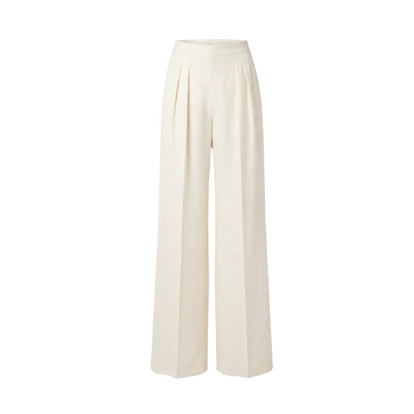 Pleated Pants in Ivory