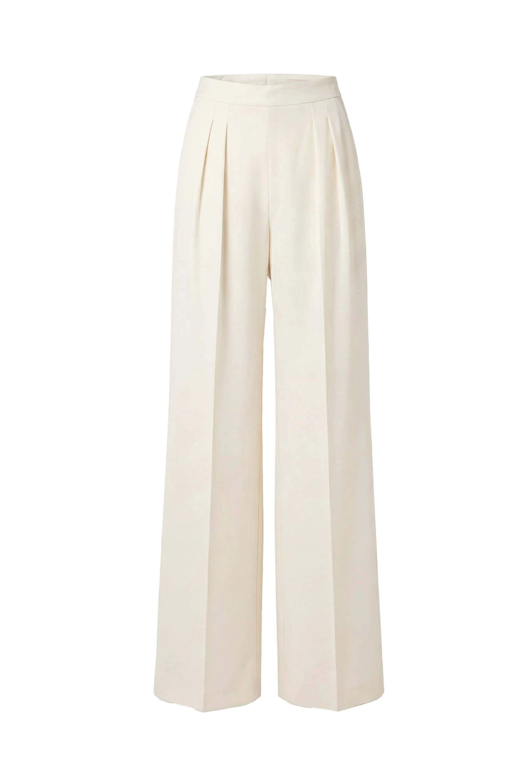 Saiid Kobeisy Pleated Pants in Ivory | Pants | Luxury Shoes Saiid Kobeisy Pleated Pants in Ivory