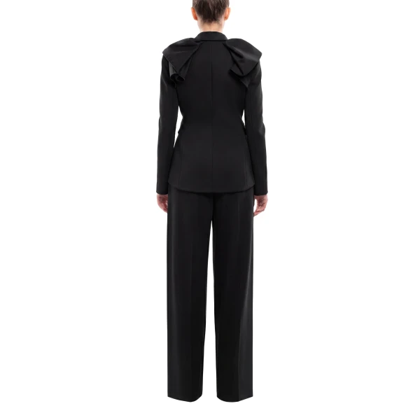 Saiid Kobeisy Pleated Pants in Jet Black, view 4