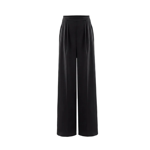 Pleated Pants in Jet Black