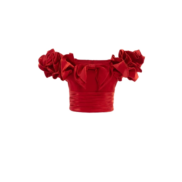Ruffled Corset in Space Cherry
