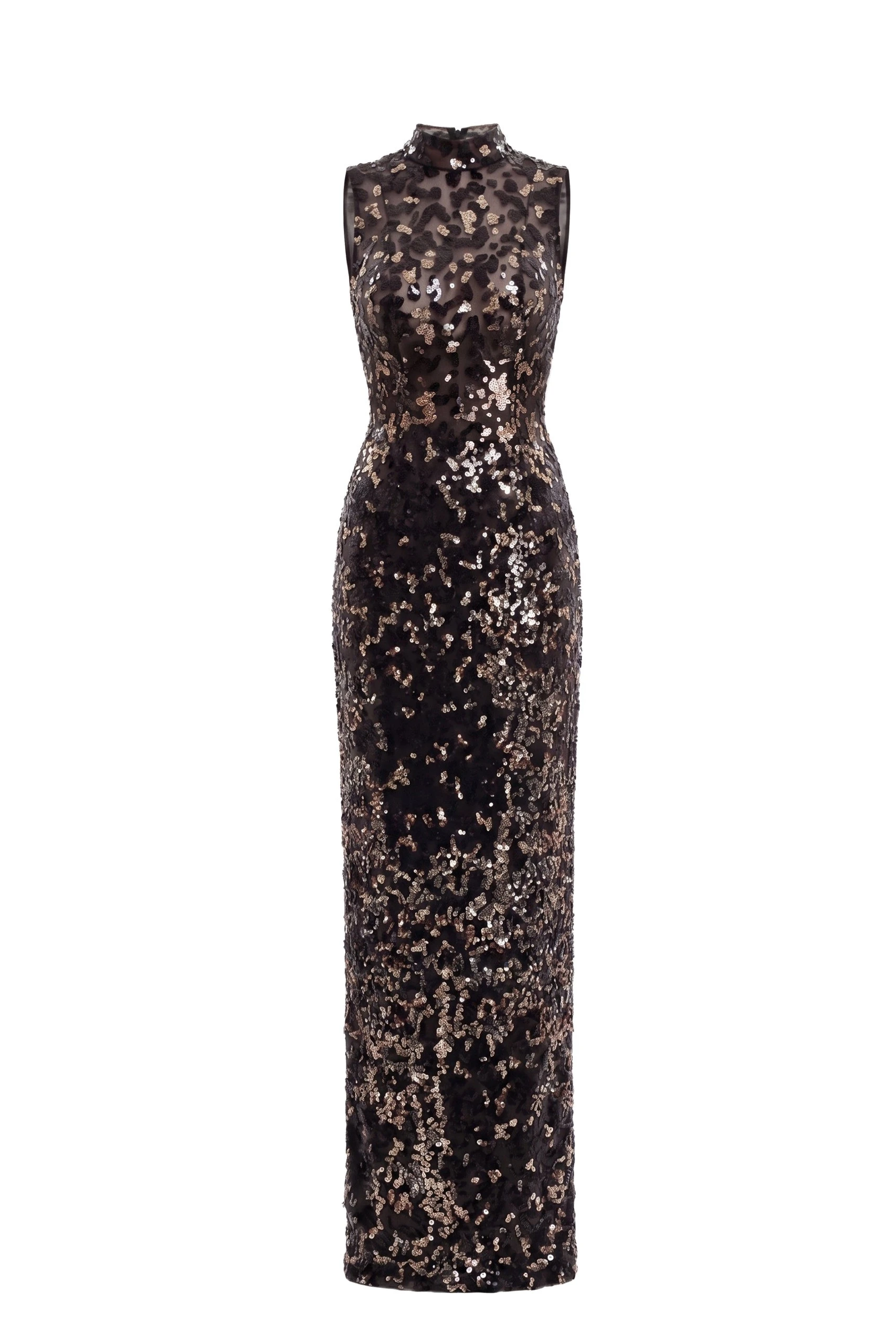 Saiid Kobeisy Sequin Embroidered Long Dress in Jet Black | Dresses | Luxury Shoes Saiid Kobeisy Sequin Embroidered Long Dress in Jet Black