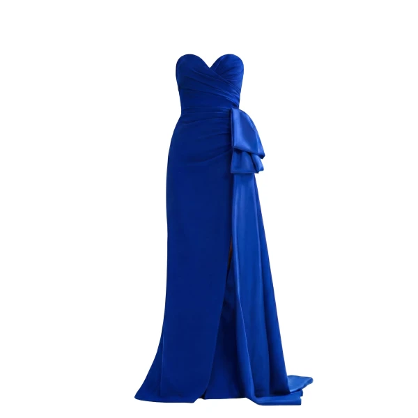 Strapless Long Dress in Spectrum Blue