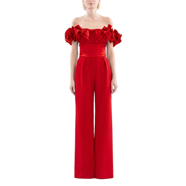 Saiid Kobeisy Tailored Pants in Space Cherry, view 2