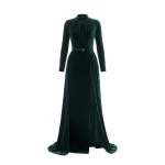 Saiid Kobeisy Velvet Long Dress in Green, Style 31
