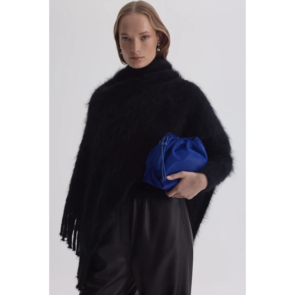 Brushed Fringed Cape
