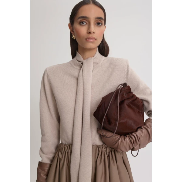 Cashmere Shoulder Pad Cardigan