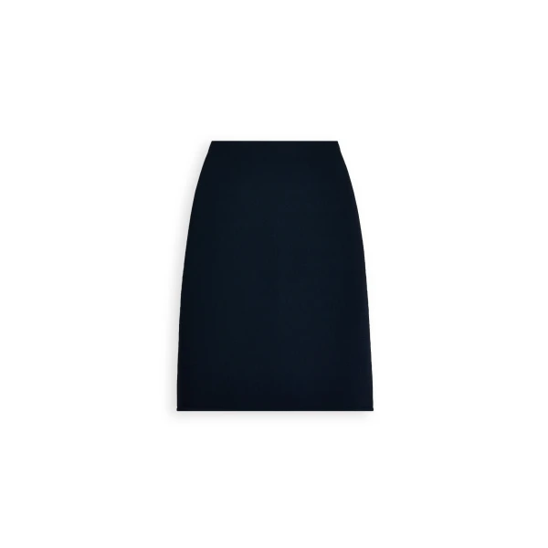 Crepe Knit Skirt in Navy